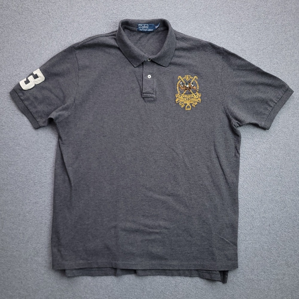 Polo Ralph Lauren Shirt Mens XXL International Challenge Cup NYC Gray